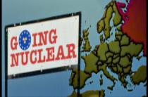 Europa Karte mit Warnschild Going Nuclear