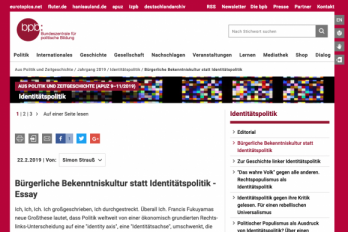 BpB Seite mit dem Text von Simon Strauss