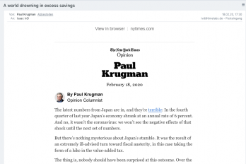 Newsletter von Paul Krugman