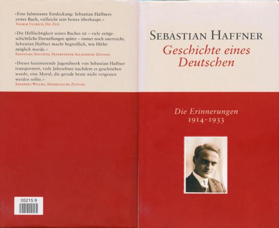 Buchumschlag – Sebastian Haffner, Geschichte eines Deutschen