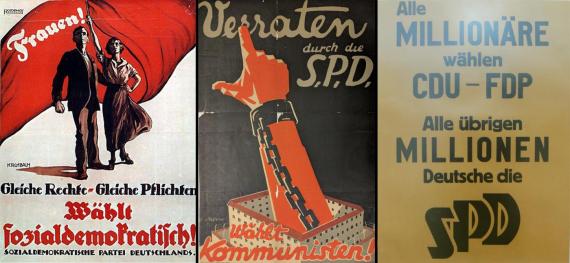 Pro und Contra SPD – Wahl-Plakate